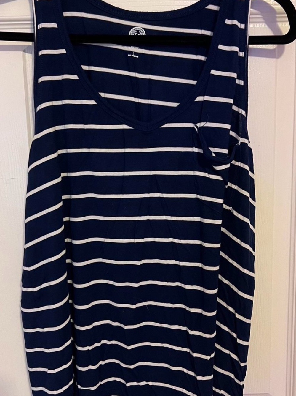 SO Navy and White Striped Tank Top